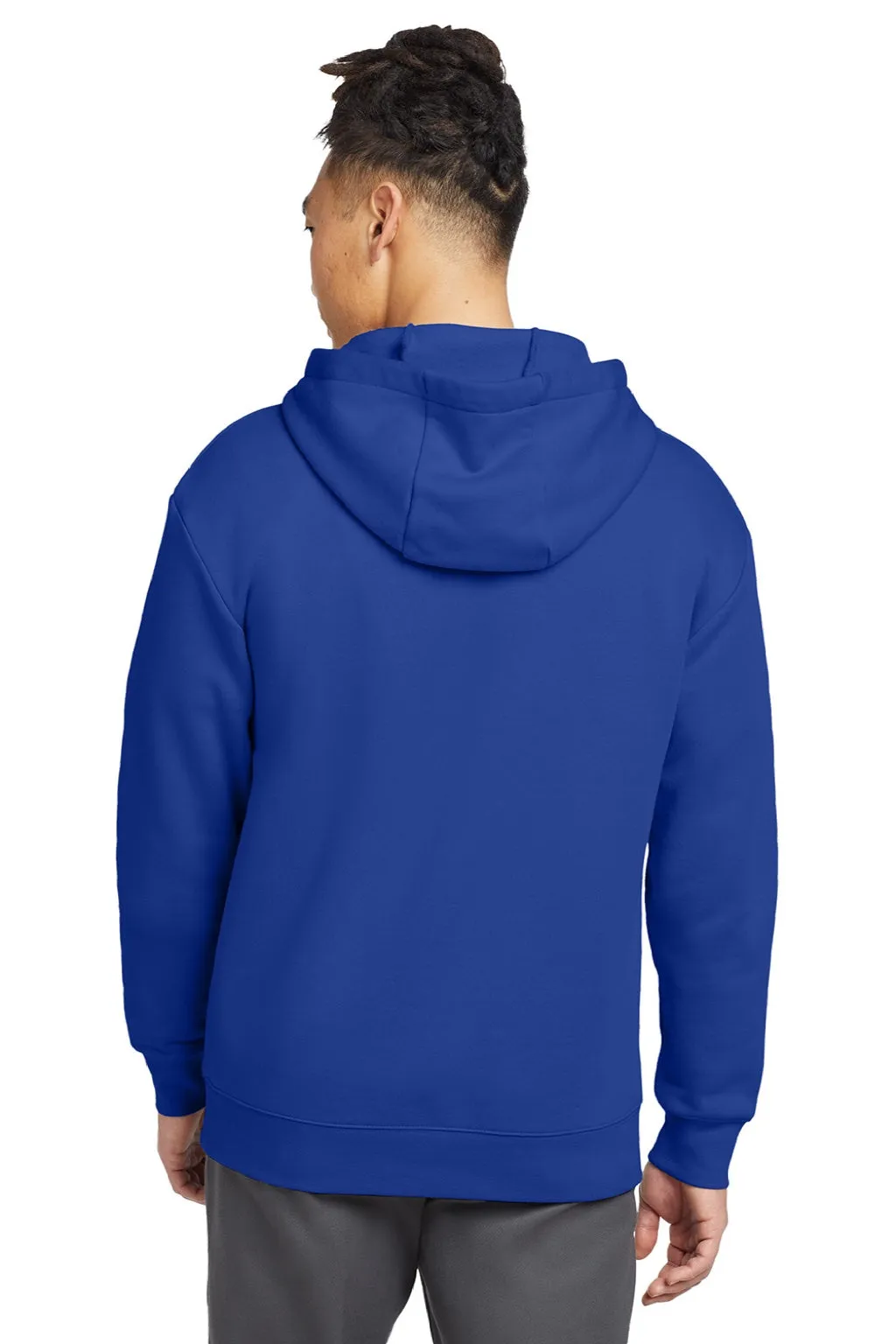 New Era Mens Heritage Fleece Hooded Sweatshirt Hoodie w/ Pouch Pocket - Royal Blue