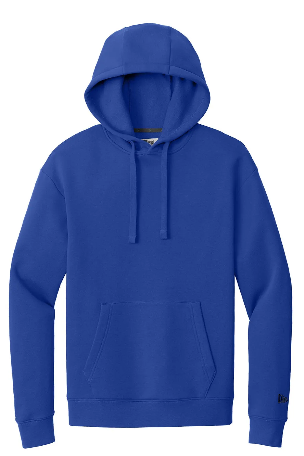New Era Mens Heritage Fleece Hooded Sweatshirt Hoodie w/ Pouch Pocket - Royal Blue