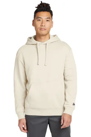 New Era Mens Heritage Fleece Hooded Sweatshirt Hoodie w/ Pouch Pocket - Soft Beige