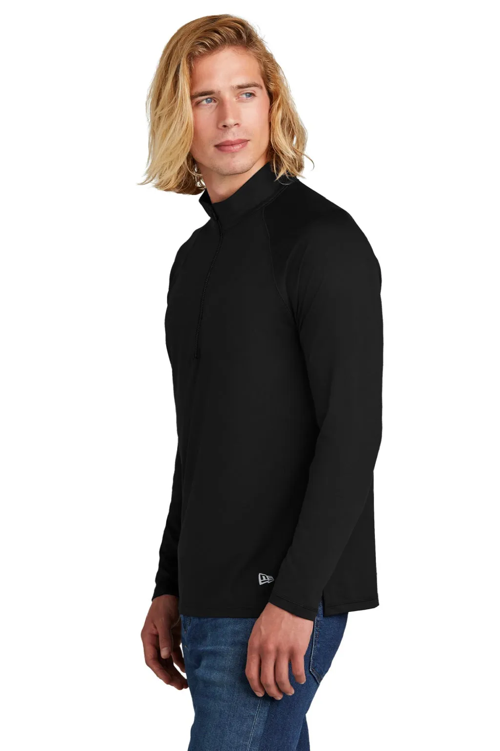 New Era Mens Power Moisture Wicking 1/4 Zip Sweatshirt - Black  Buy original Clothing New-Era