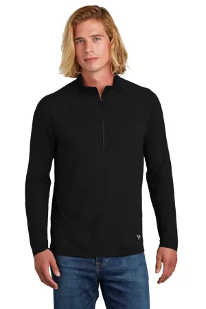 New Era Mens Power Moisture Wicking 1/4 Zip Sweatshirt - Black  Buy original Clothing New-Era