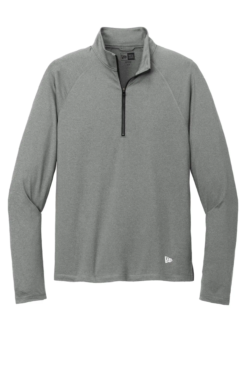 New Era Mens Power Moisture Wicking 1/4 Zip Sweatshirt - Heather Shadow Grey