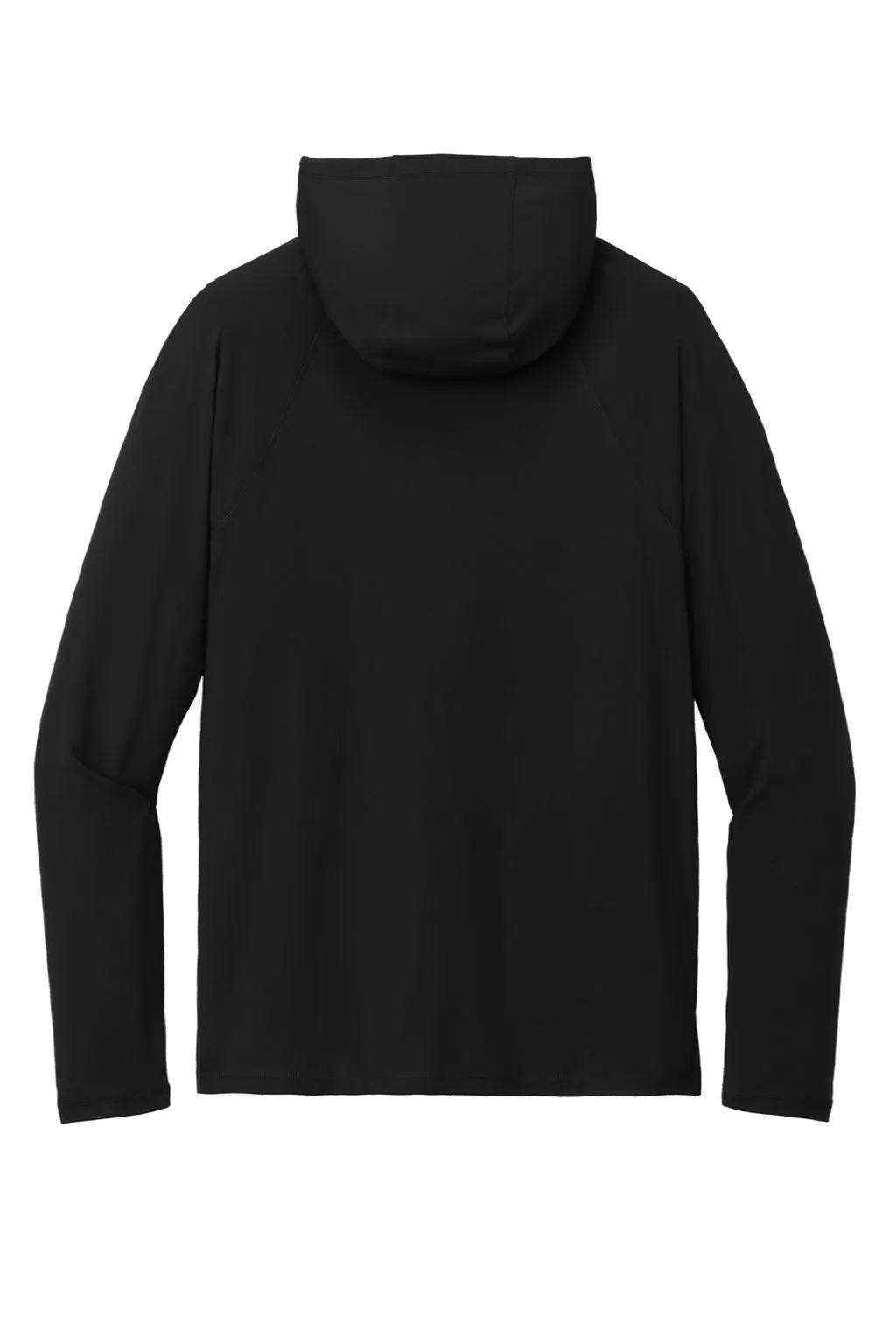 New Era Mens Power Moisture Wicking Long Sleeve Hooded T-Shirt Hoodie - Black