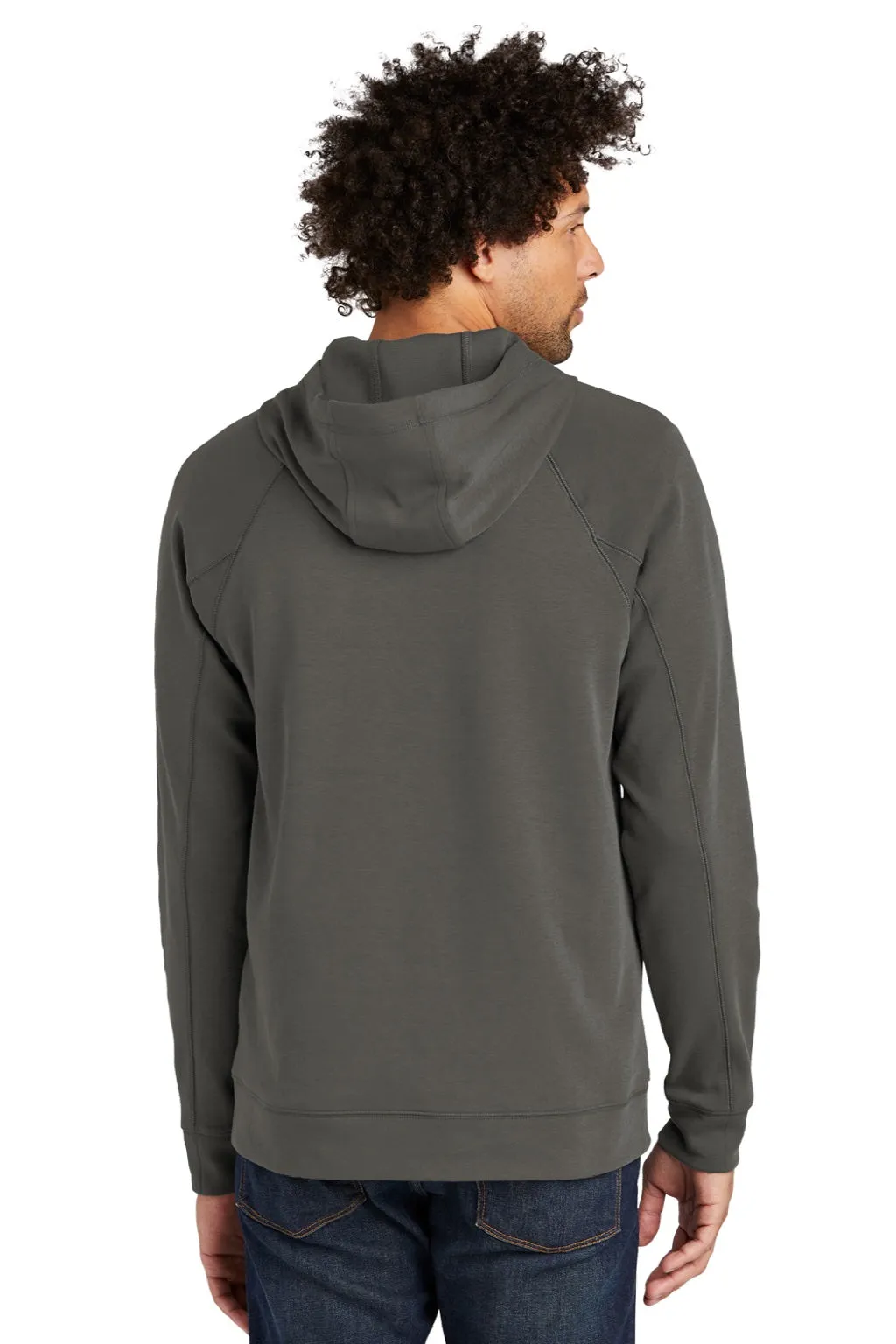 New Era Mens STS 1/4 Zip Hooded Sweatshirt Hoodie w/ Pouch Pocket - Graphite Grey