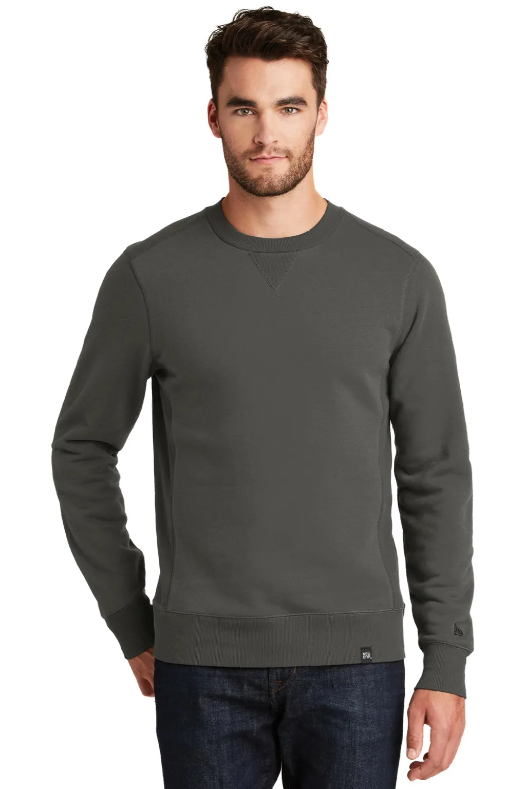 New Era Mens Sueded French Terry Crewneck Sweatshirt - Graphite Grey  Buy original Clothing New-Era