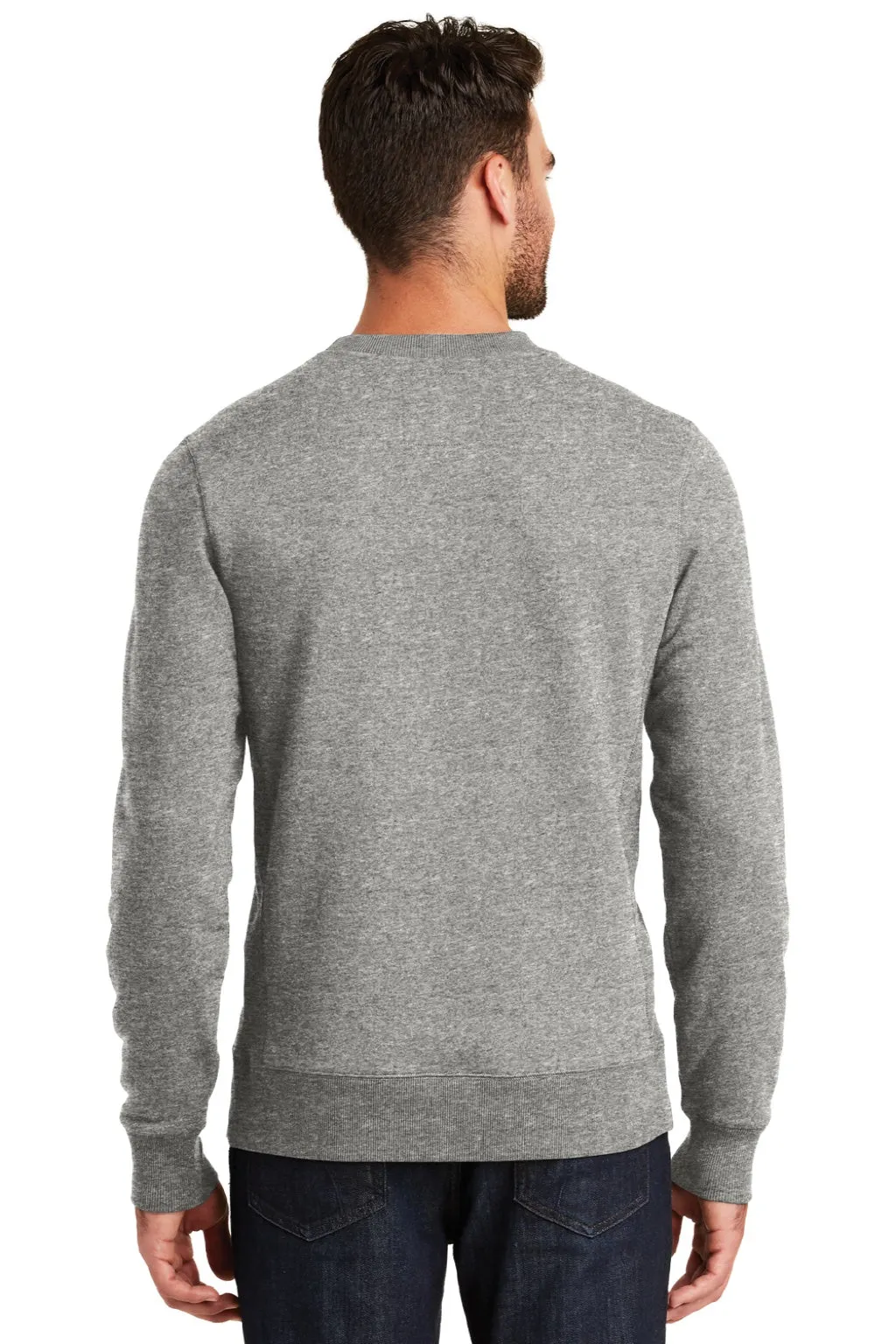 New Era Mens Sueded French Terry Crewneck Sweatshirt - Light Graphite Grey Twist  Buy original Clothing New-Era