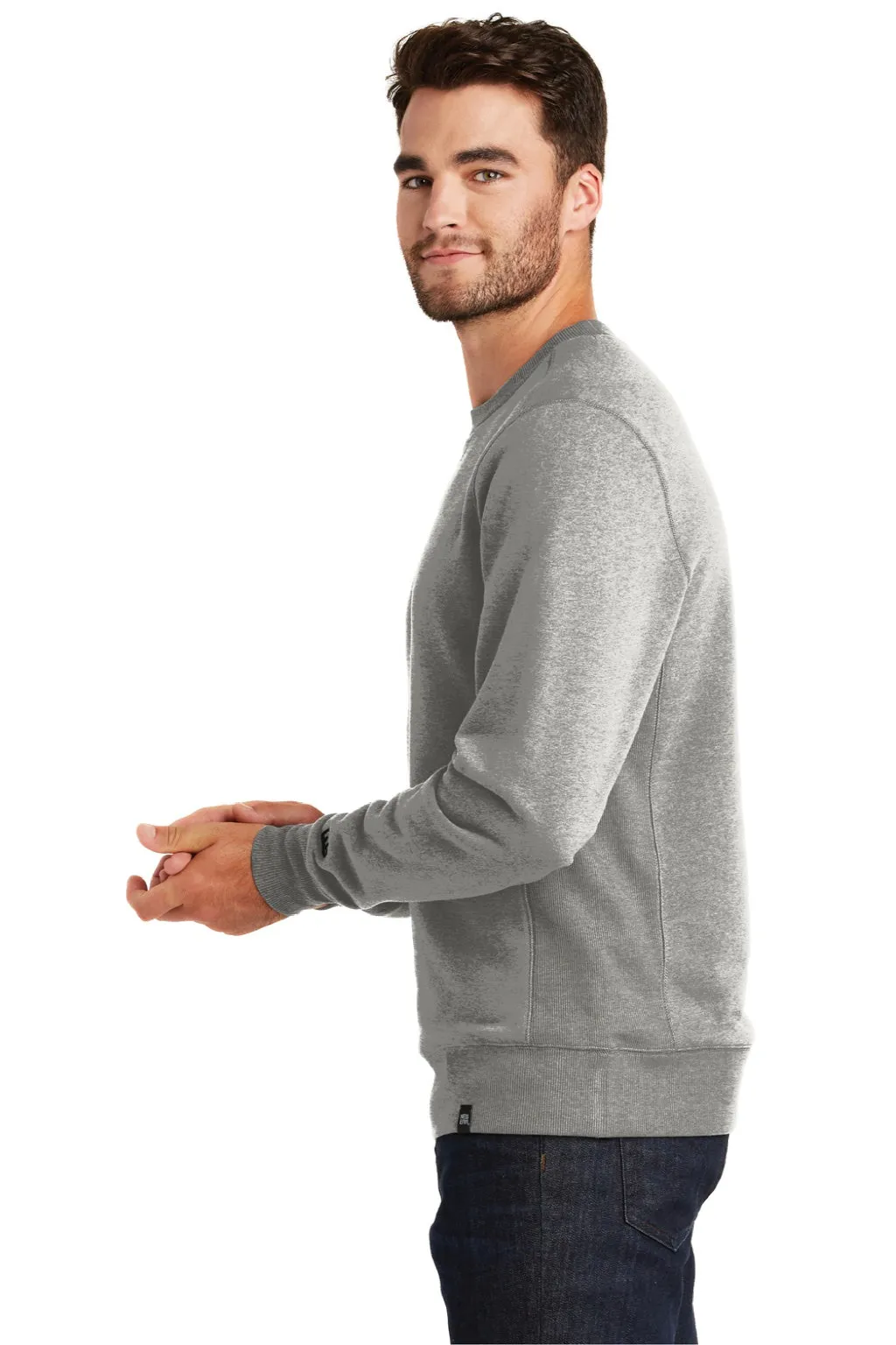 New Era Mens Sueded French Terry Crewneck Sweatshirt - Light Graphite Grey Twist  Buy original Clothing New-Era