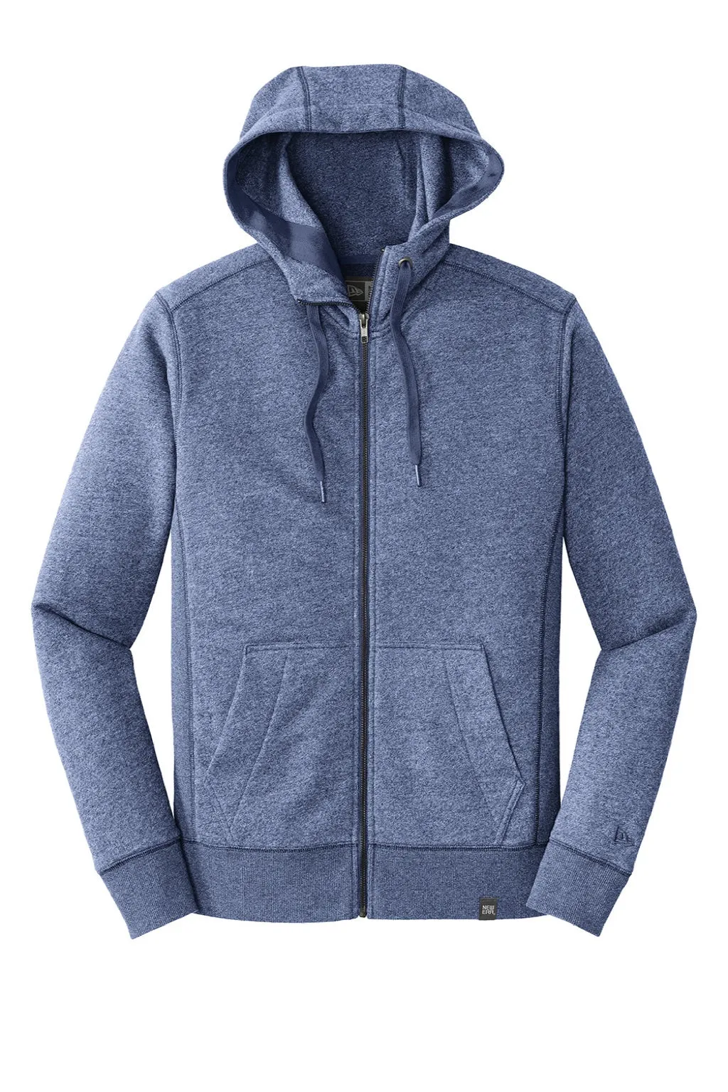 New Era Mens Sueded French Terry Full Zip Hooded Sweatshirt Hoodie w/ Pockets - Dark Royal Blue Twist  Buy original Clothing New-Era