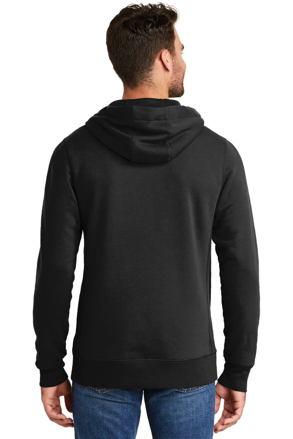 New Era Mens Sueded French Terry Hooded Sweatshirt Hoodie w/ Pouch Pocket - Black  Buy original Clothing New-Era