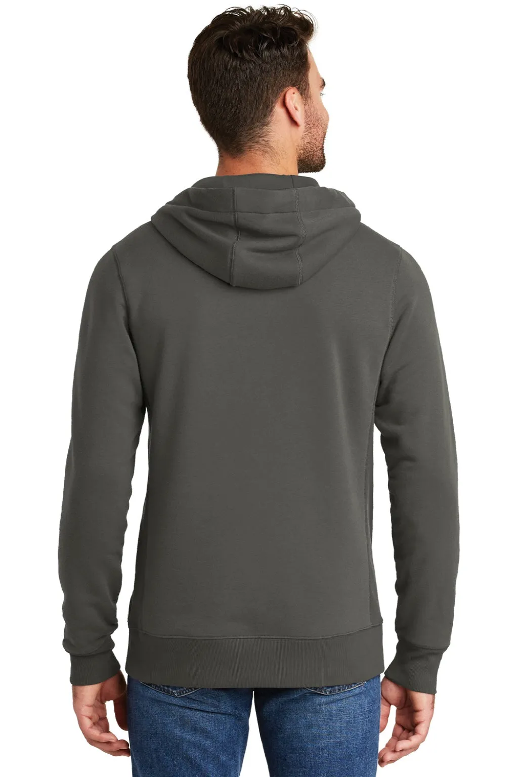 New Era Mens Sueded French Terry Hooded Sweatshirt Hoodie w/ Pouch Pocket - Graphite Grey  Buy original Clothing New-Era