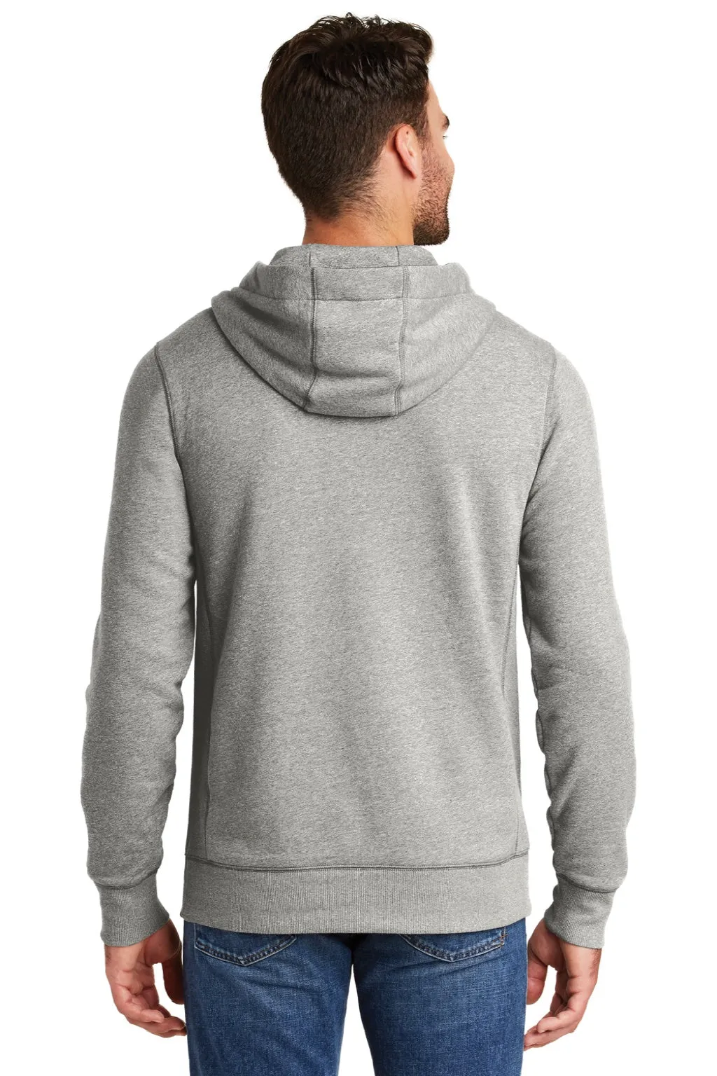 New Era Mens Sueded French Terry Hooded Sweatshirt Hoodie w/ Pouch Pocket - Light Graphite Grey Twist  Buy original Clothing New-Era