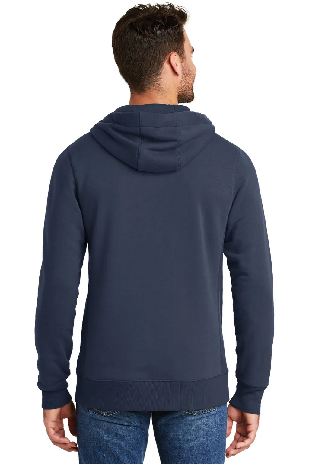 New Era Mens Sueded French Terry Hooded Sweatshirt Hoodie w/ Pouch Pocket - Navy Blue  Buy original Clothing New-Era