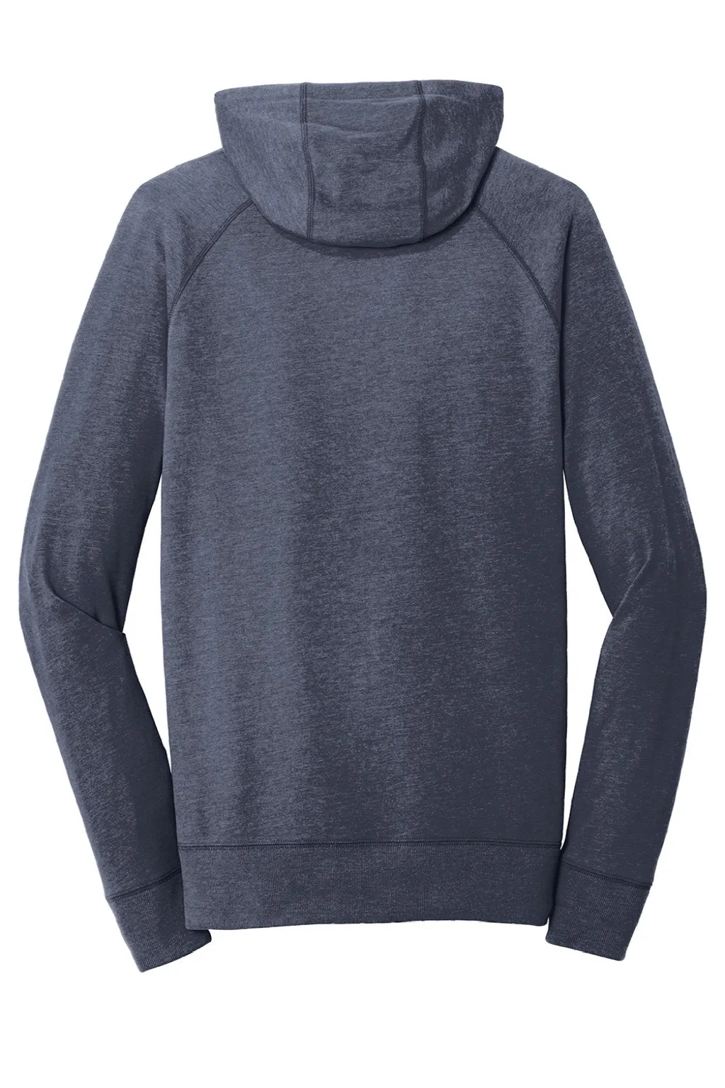 New Era Mens Sueded Full Zip Hooded Sweatshirt Hoodie w/ Pockets - Heather Navy Blue