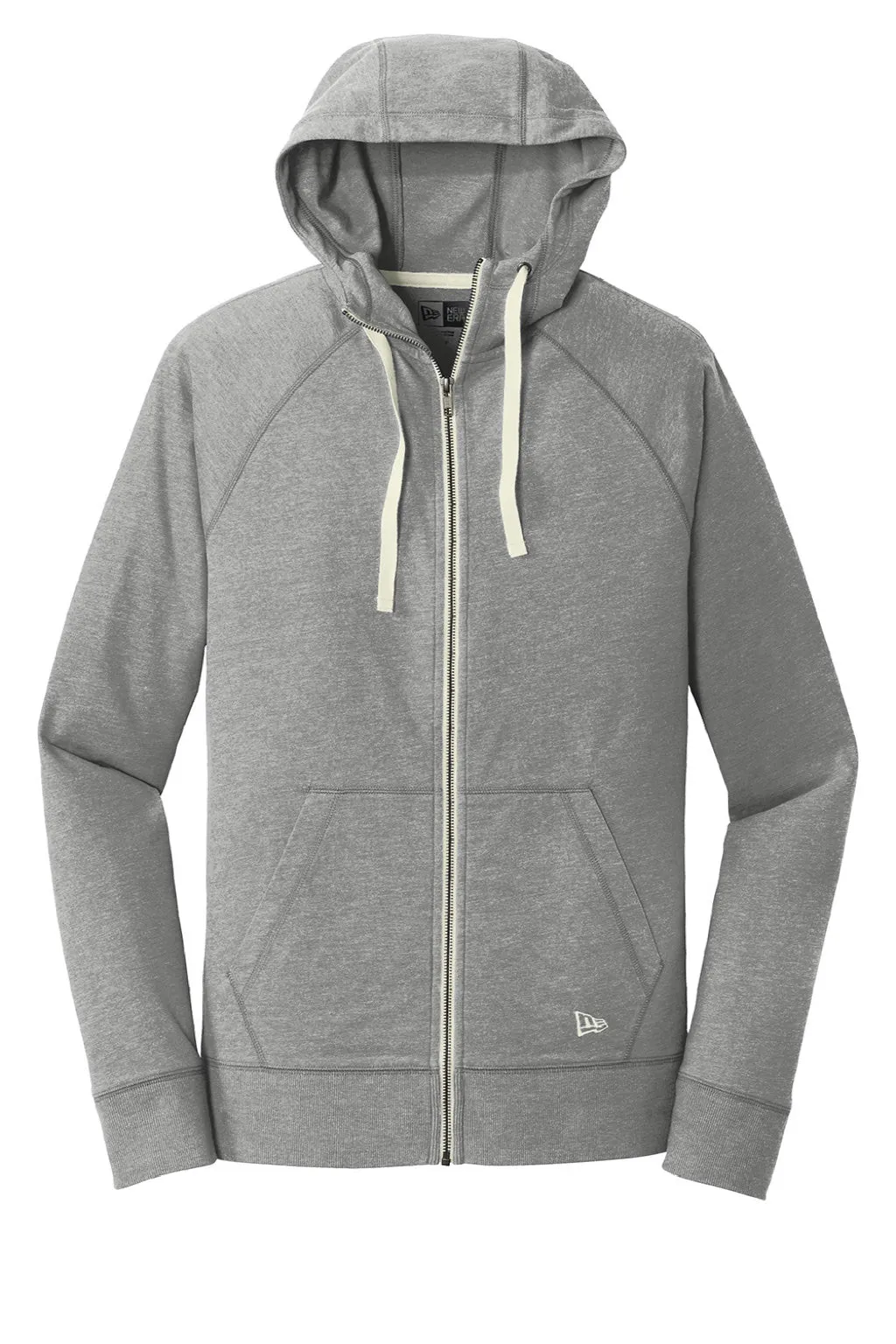 New Era Mens Sueded Full Zip Hooded Sweatshirt Hoodie w/ Pockets - Heather Shadow Grey  Buy original Clothing New-Era