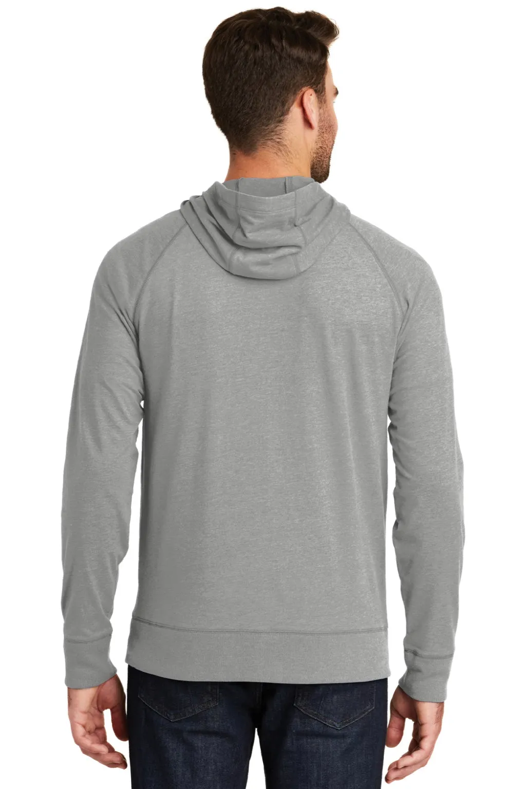New Era Mens Sueded Full Zip Hooded Sweatshirt Hoodie w/ Pockets - Heather Shadow Grey  Buy original Clothing New-Era