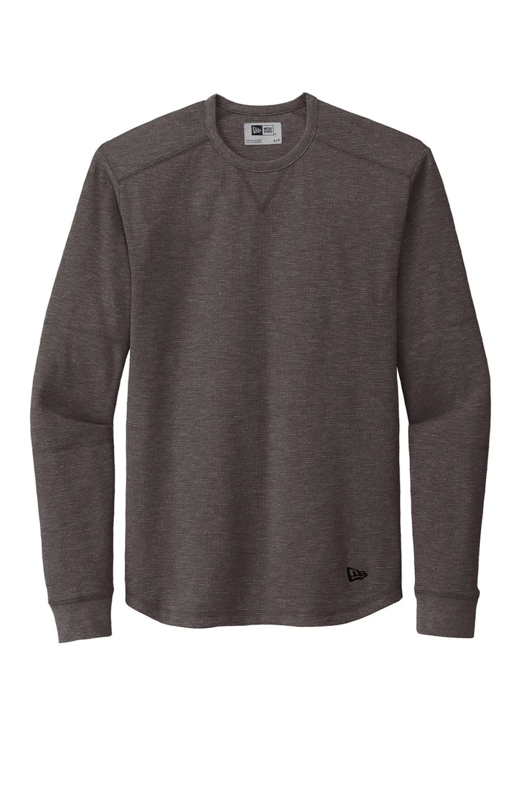 New Era Mens Thermal Crewneck Sweatshirt - Heather Black
