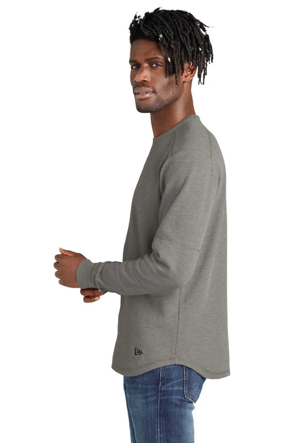 New Era Mens Thermal Crewneck Sweatshirt - Heather Shadow Grey  Buy original Clothing New-Era