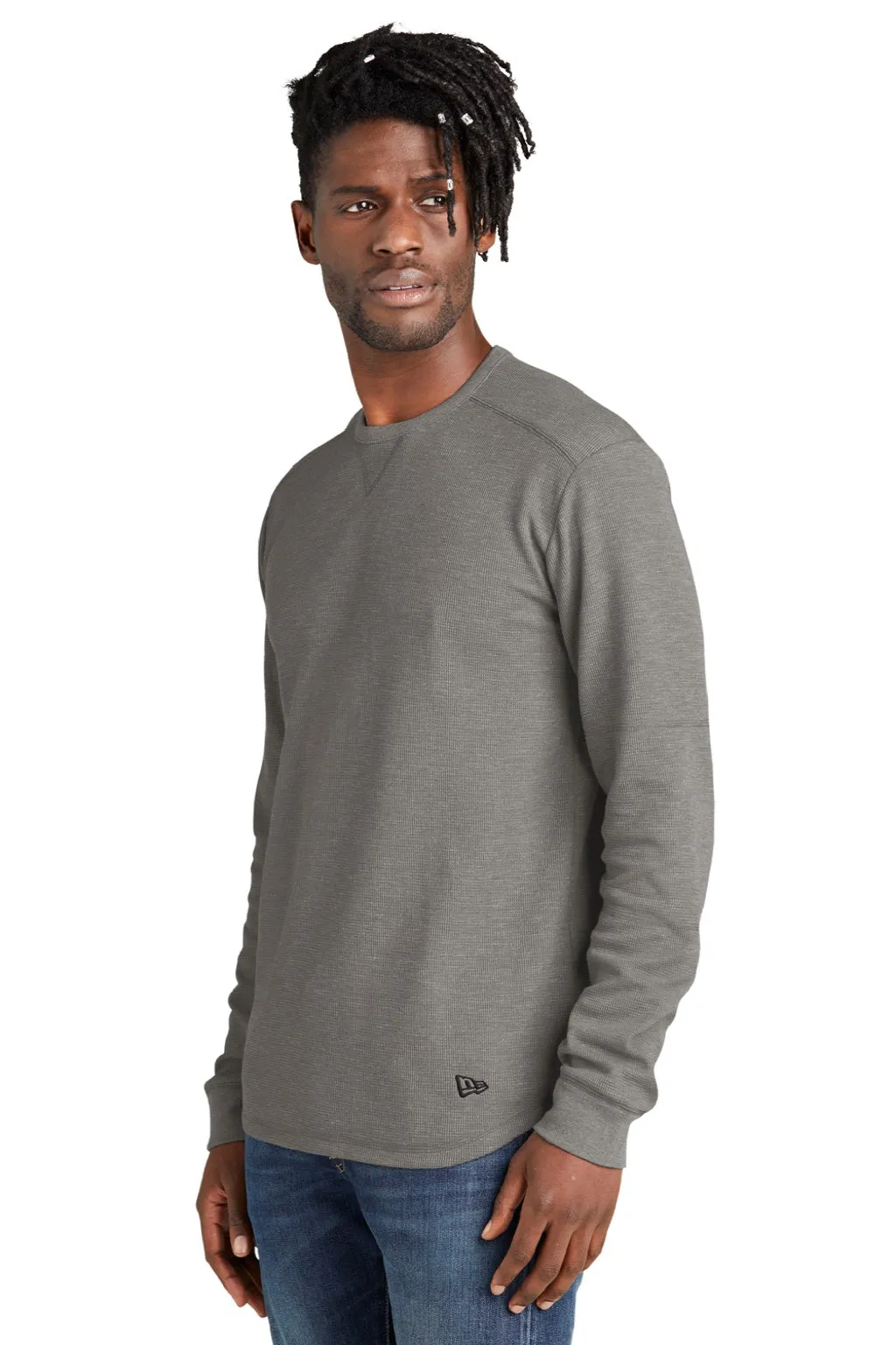 New Era Mens Thermal Crewneck Sweatshirt - Heather Shadow Grey  Buy original Clothing New-Era
