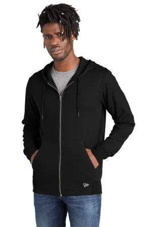 New Era Mens Thermal Full Zip Hooded Sweatshirt Hoodie w/ Pockets - Black  Buy original Clothing New-Era