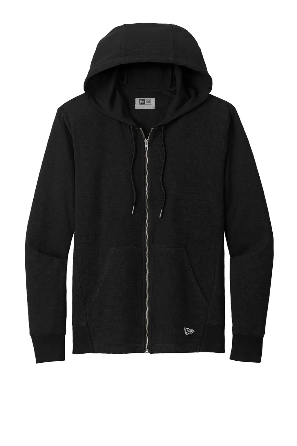 New Era Mens Thermal Full Zip Hooded Sweatshirt Hoodie w/ Pockets - Black  Buy original Clothing New-Era