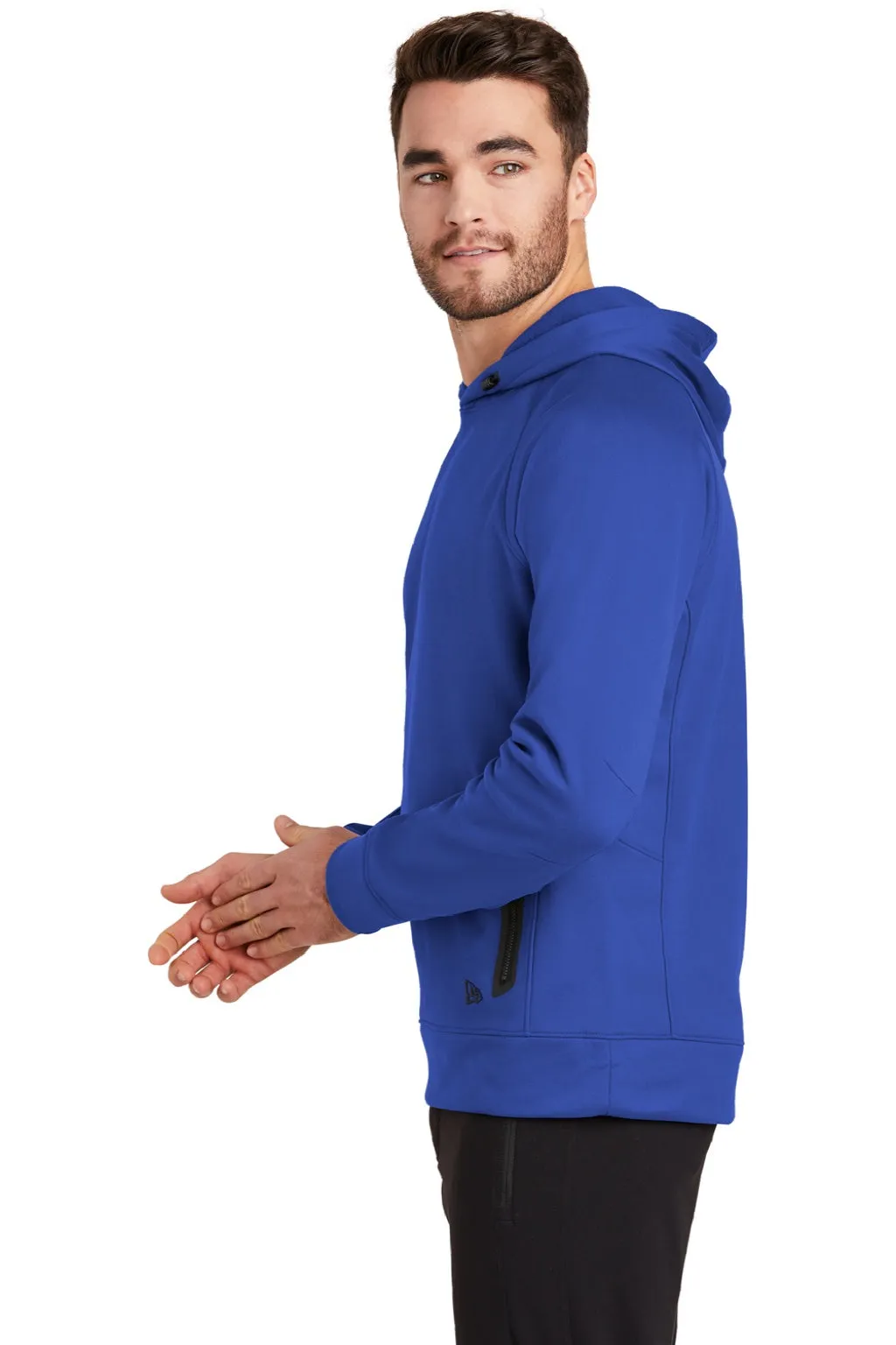 New Era Mens Venue Fleece Moisture Wicking Hooded Sweatshirt Hoodie w/ Pockets - Royal Blue  Buy original Clothing New-Era