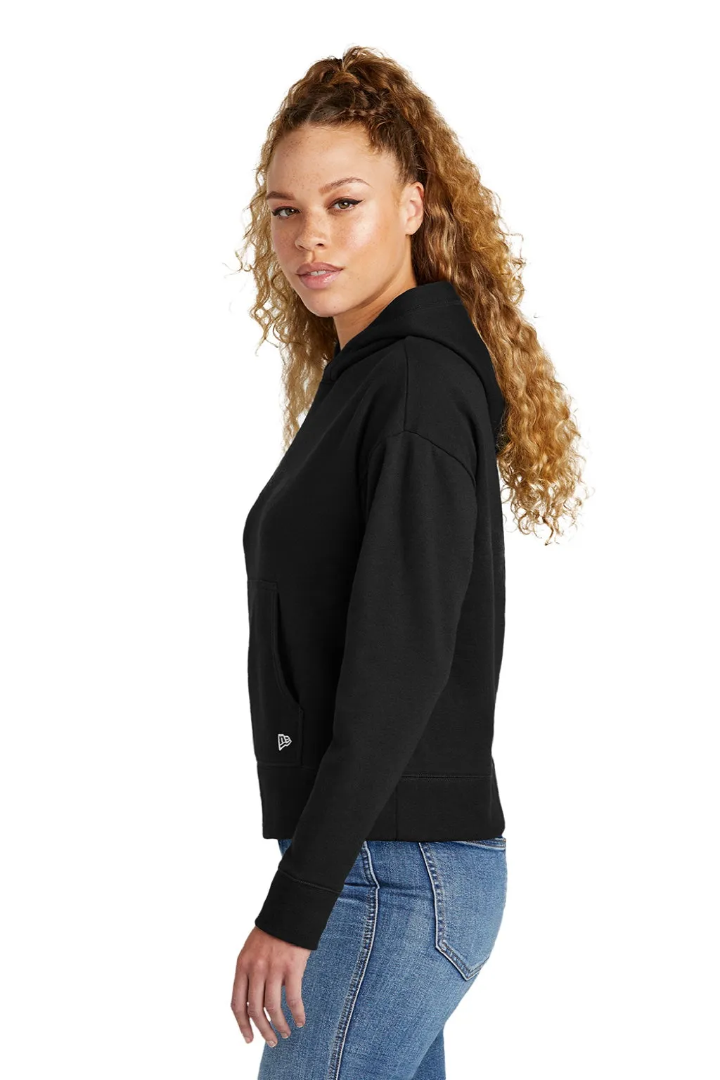 New Era Womens Comeback Fleece Hooded Sweatshirt Hoodie w/ Pouch Pocket - Black  Buy original Clothing New-Era