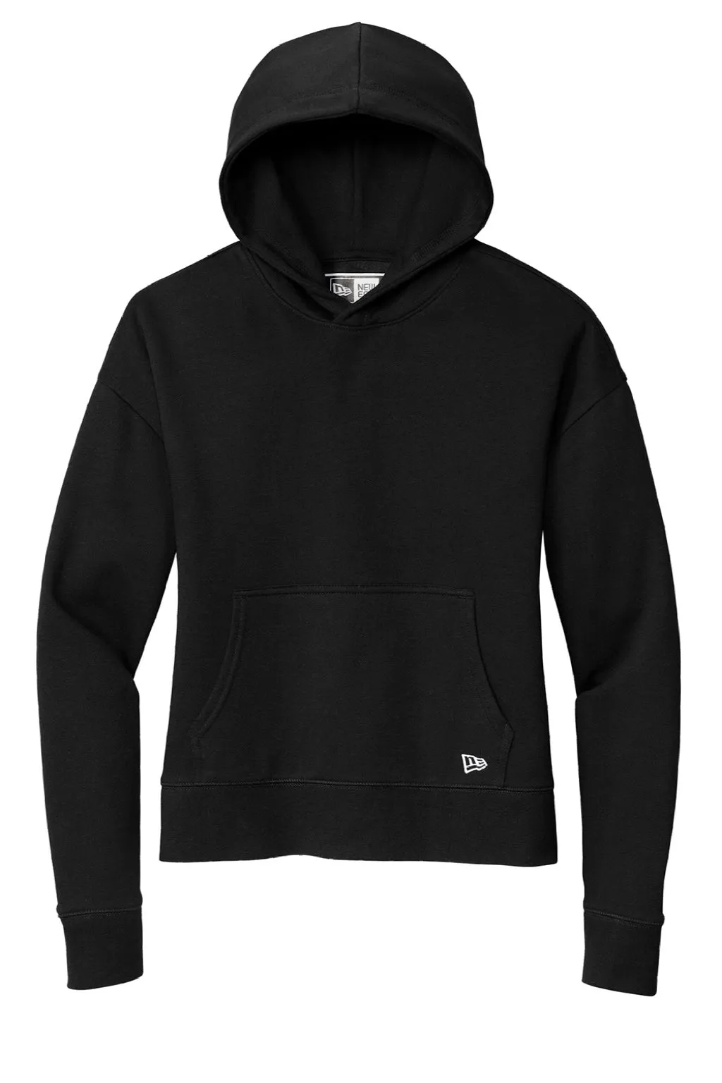 New Era Womens Comeback Fleece Hooded Sweatshirt Hoodie w/ Pouch Pocket - Black  Buy original Clothing New-Era