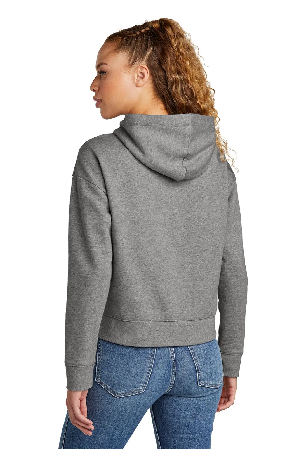New Era Womens Comeback Fleece Hooded Sweatshirt Hoodie w/ Pouch Pocket - Heather Dark Grey  Buy original Clothing New-Era