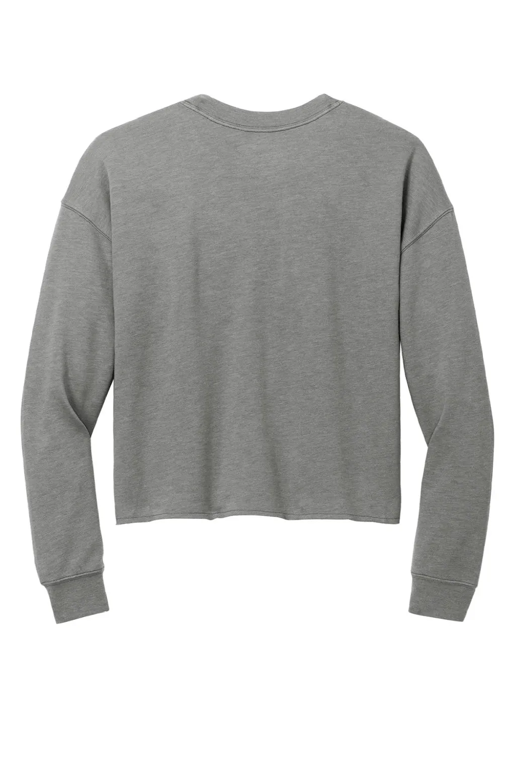 New Era Womens Fleece Crop Crewneck Sweatshirt - Heather Shadow Grey