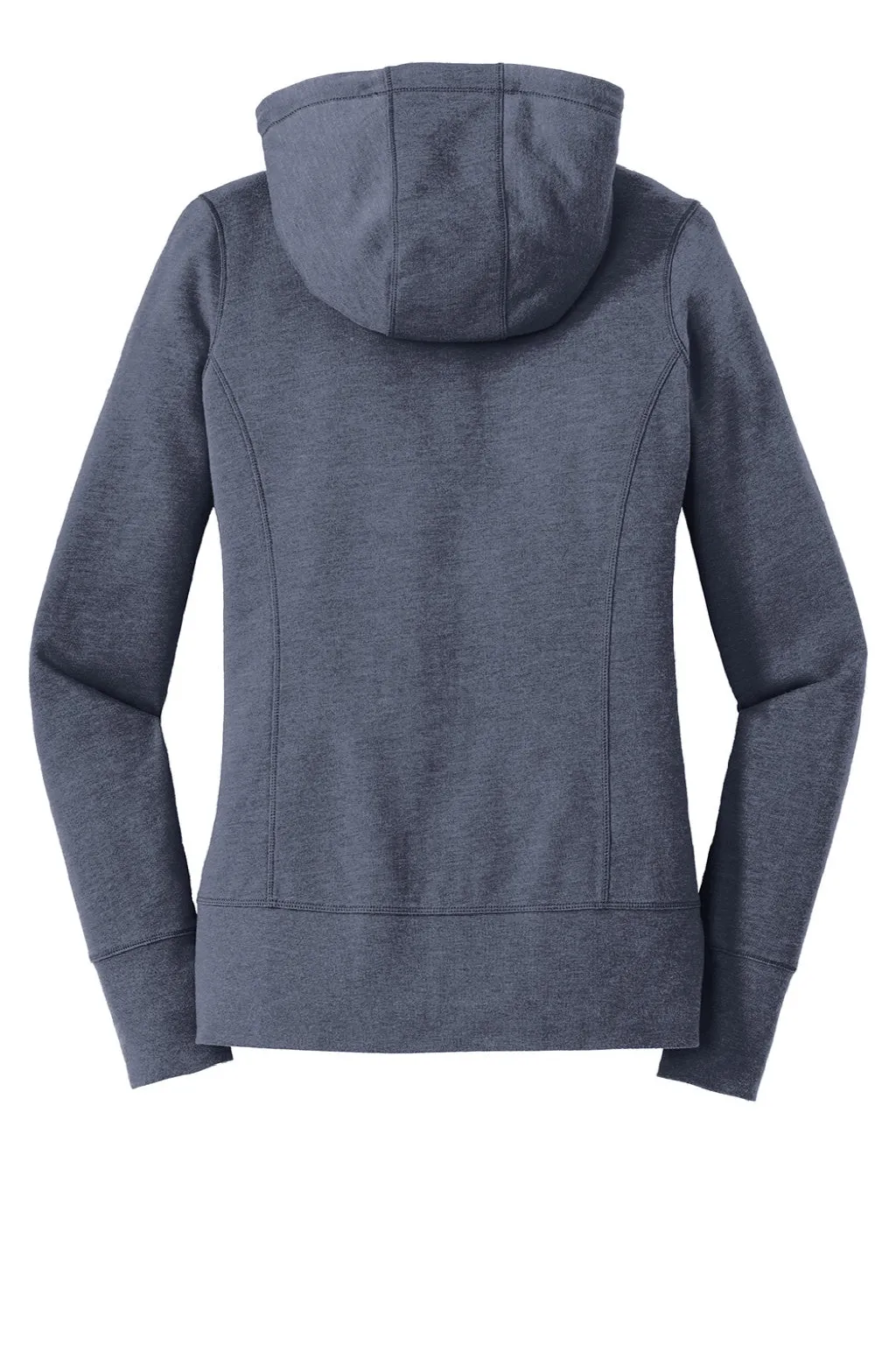 New Era Womens Fleece Full Zip Hooded Sweatshirt Hoodie w/ Pockets - Heather Navy Blue  Buy original Clothing New-Era