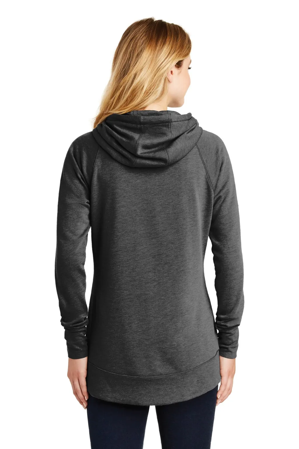 New Era Womens Fleece Hooded Sweatshirt Hoodie w/ Pouch Pocket - Heather Black
