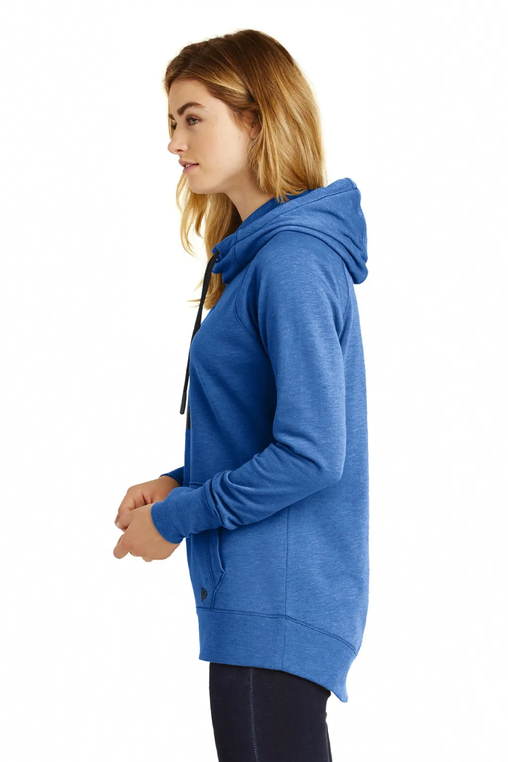 New Era Womens Fleece Hooded Sweatshirt Hoodie w/ Pouch Pocket - Heather Royal Blue  Buy original Clothing New-Era