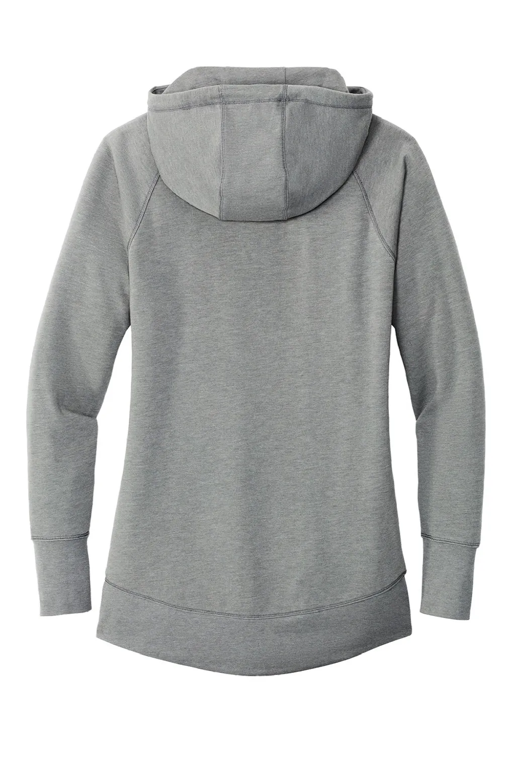 New Era Womens Fleece Hooded Sweatshirt Hoodie w/ Pouch Pocket - Heather Shadow Grey