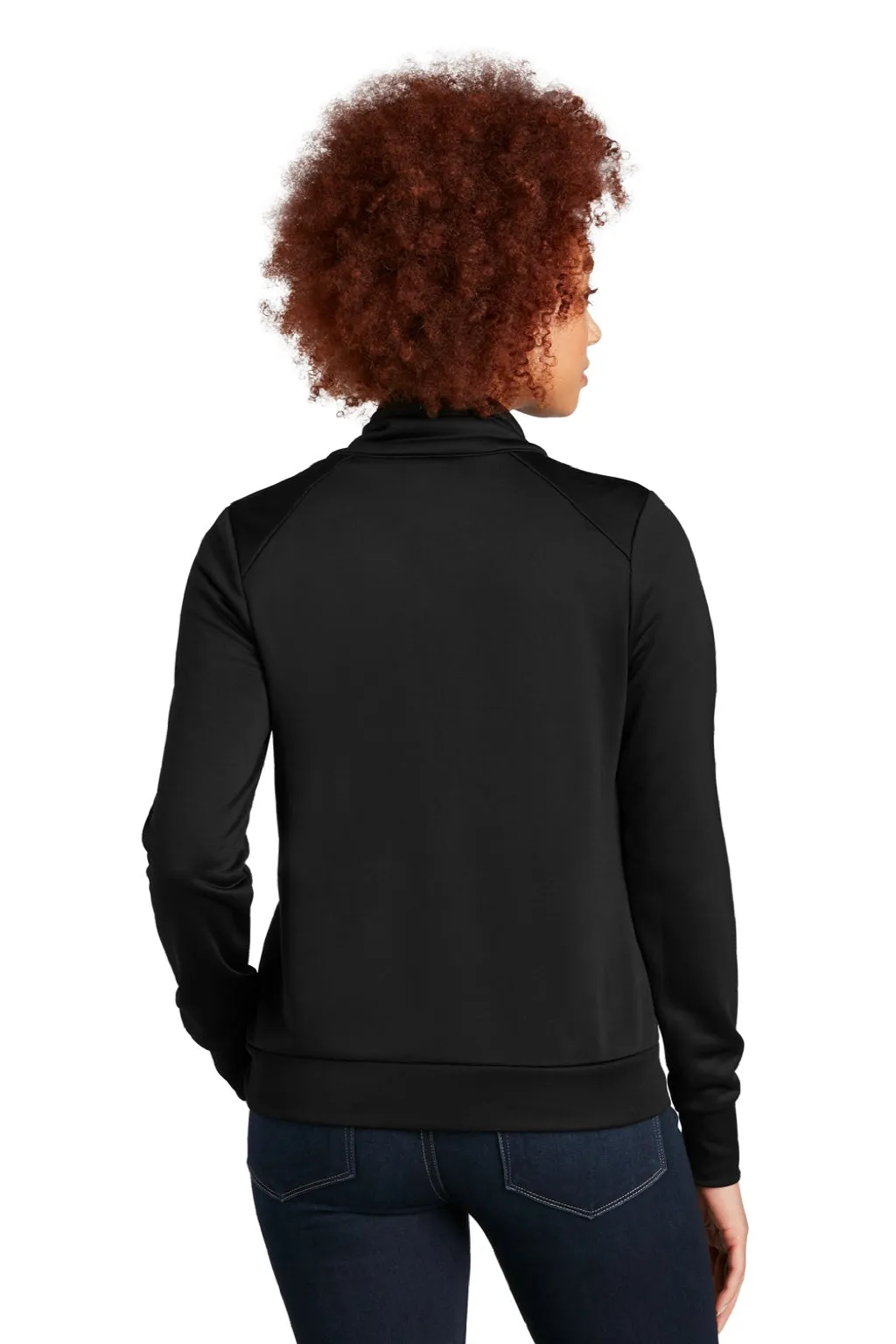 New Era Womens Performance Terry Full Zip Sweatshirt w/ Pockets - Black