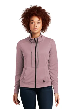New Era Womens Performance Terry Full Zip Sweatshirt w/ Pockets - Heather Dusty Mauve  Buy original Clothing New-Era
