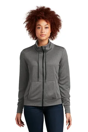 New Era Womens Performance Terry Full Zip Sweatshirt w/ Pockets - Heather Graphite Grey  Buy original Clothing New-Era
