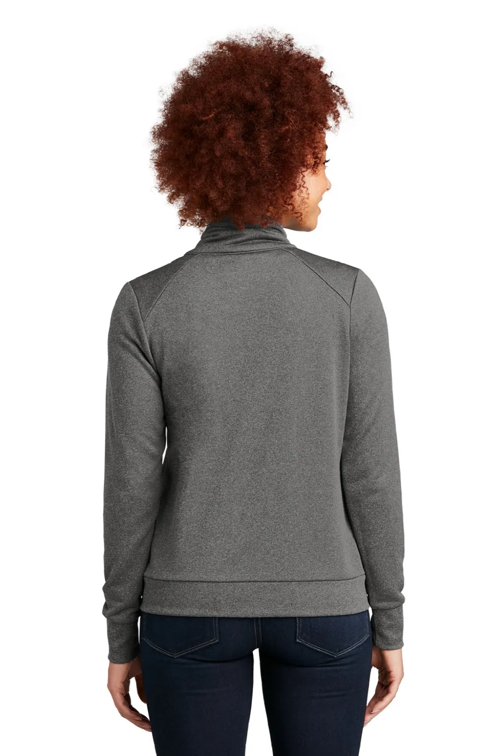 New Era Womens Performance Terry Full Zip Sweatshirt w/ Pockets - Heather Graphite Grey  Buy original Clothing New-Era
