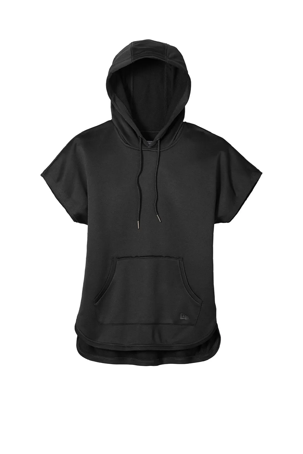 New Era Womens Performance Terry Short Sleeve Hooded Sweatshirt Hoodie w/ Pouch Pocket - Black  Buy original Clothing New-Era