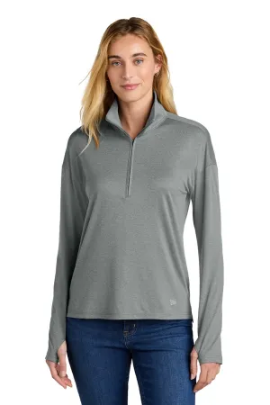 New Era Womens Power Moisture Wicking 1/4 Zip Sweatshirt - Heather Shadow Grey  Buy original Clothing New-Era