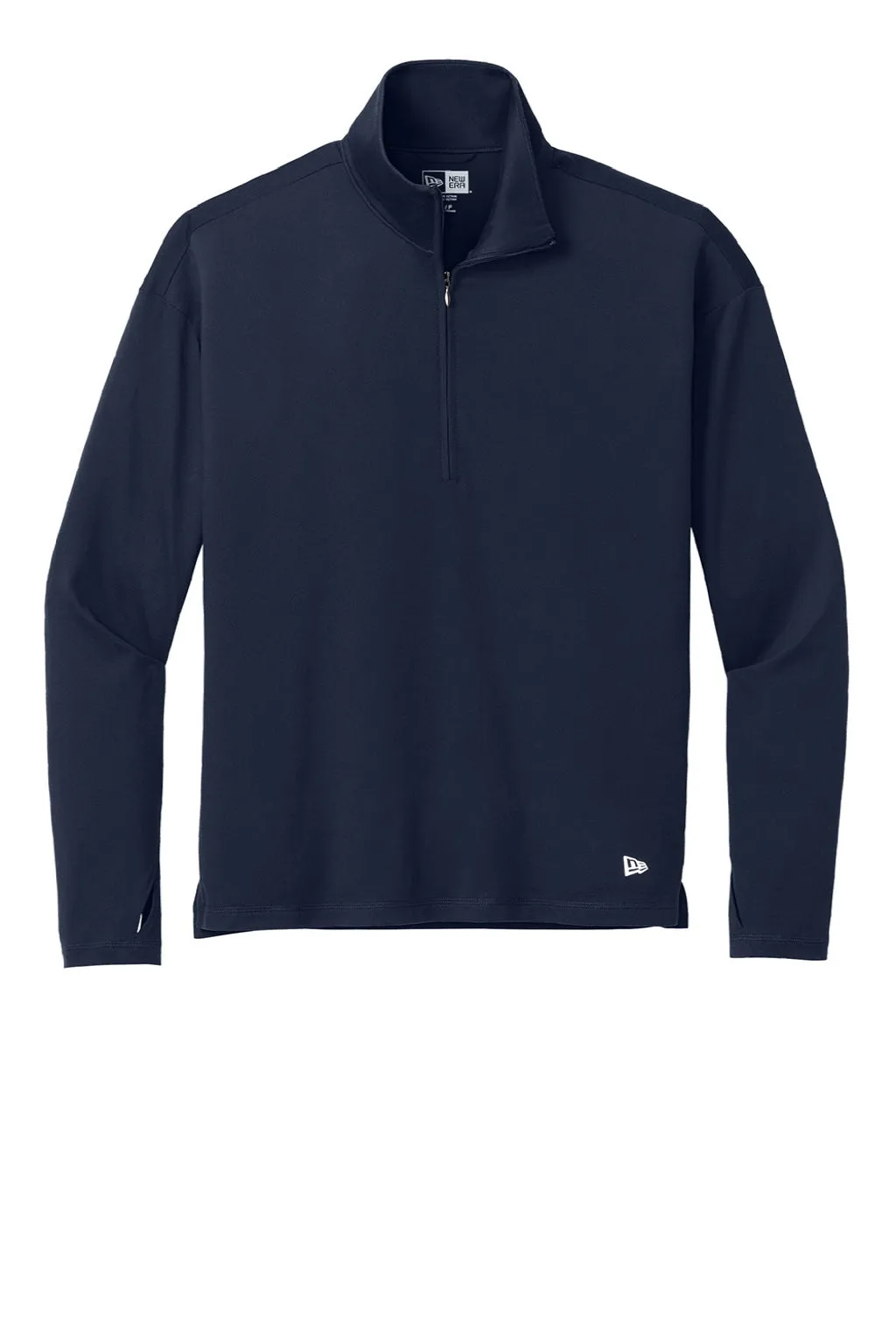 New Era Womens Power Moisture Wicking 1/4 Zip Sweatshirt - True Navy Blue