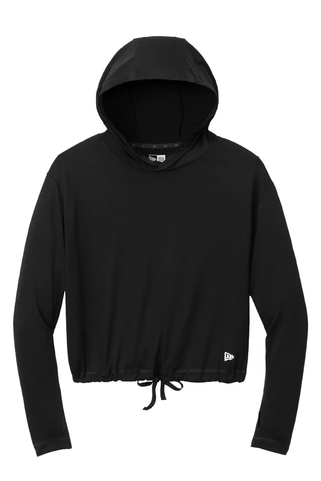 New Era Womens Power Moisture Wicking Hooded Sweatshirt Hoodie - Black