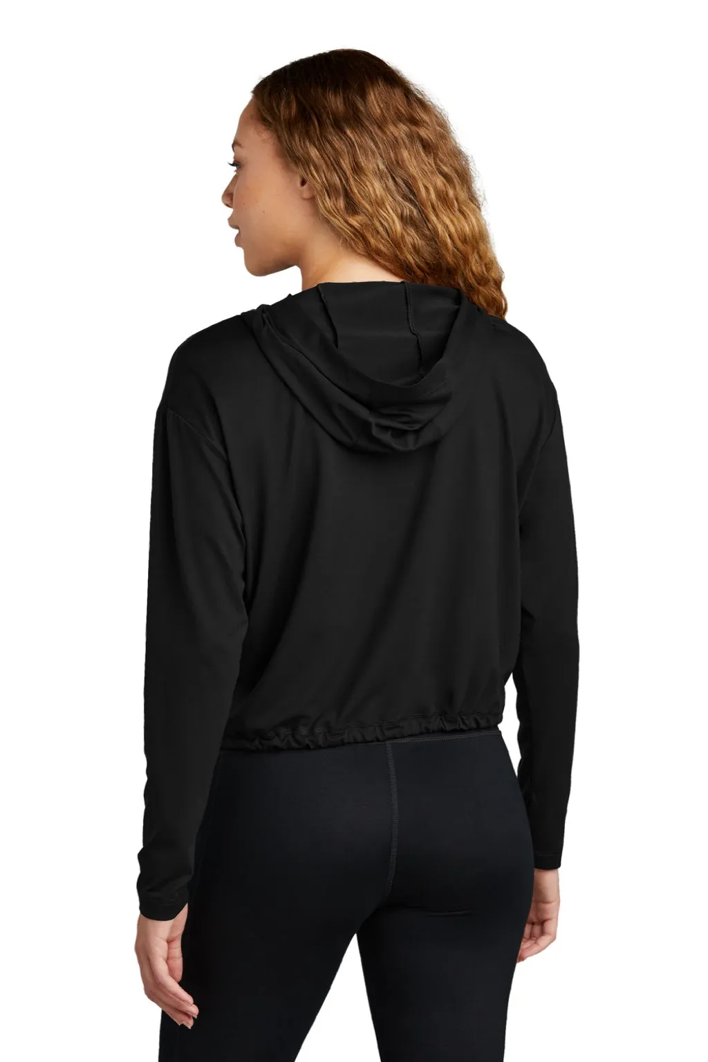 New Era Womens Power Moisture Wicking Hooded Sweatshirt Hoodie - Black