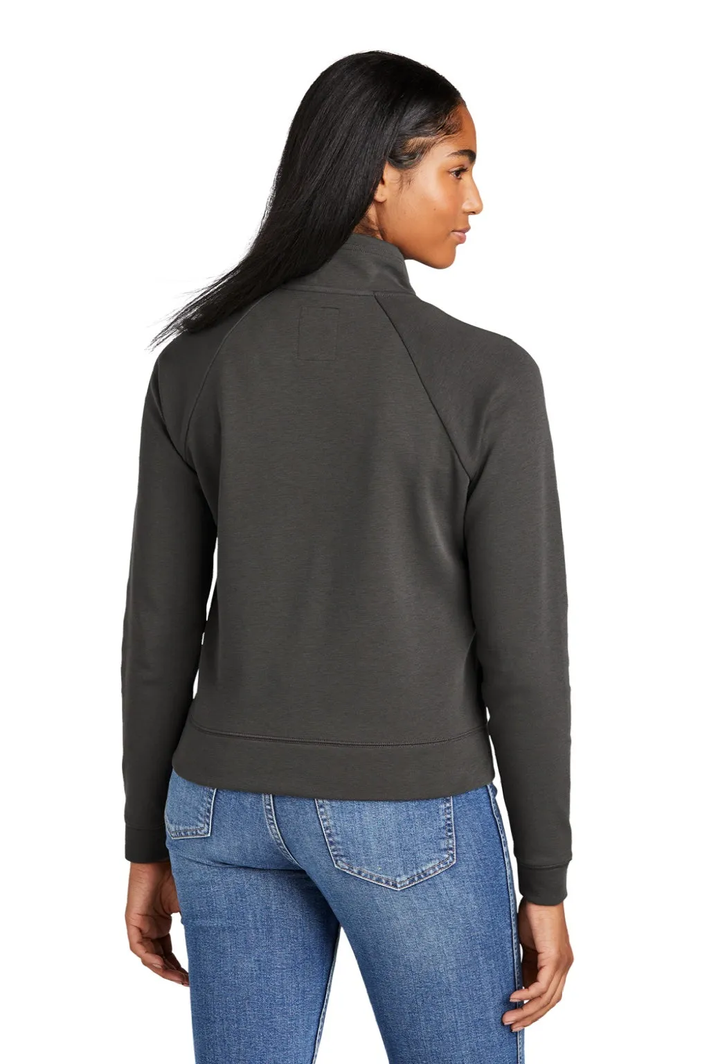 New Era Womens STS 1/4 Zip Sweatshirt w/ Pouch Pocket - Graphite Grey