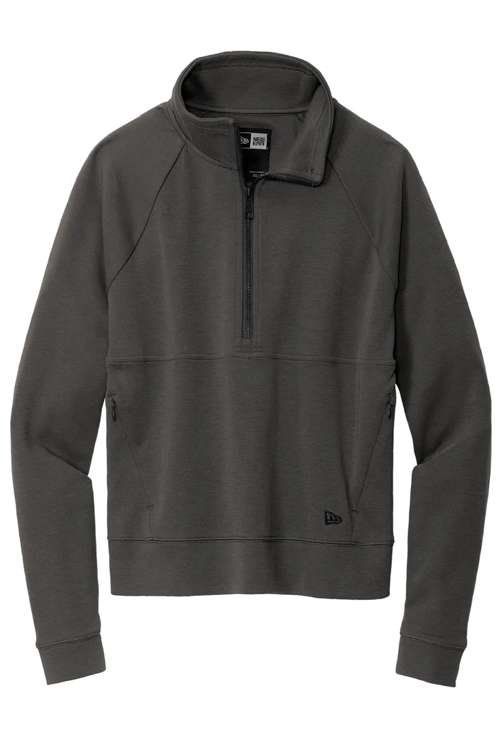 New Era Womens STS 1/4 Zip Sweatshirt w/ Pouch Pocket - Graphite Grey