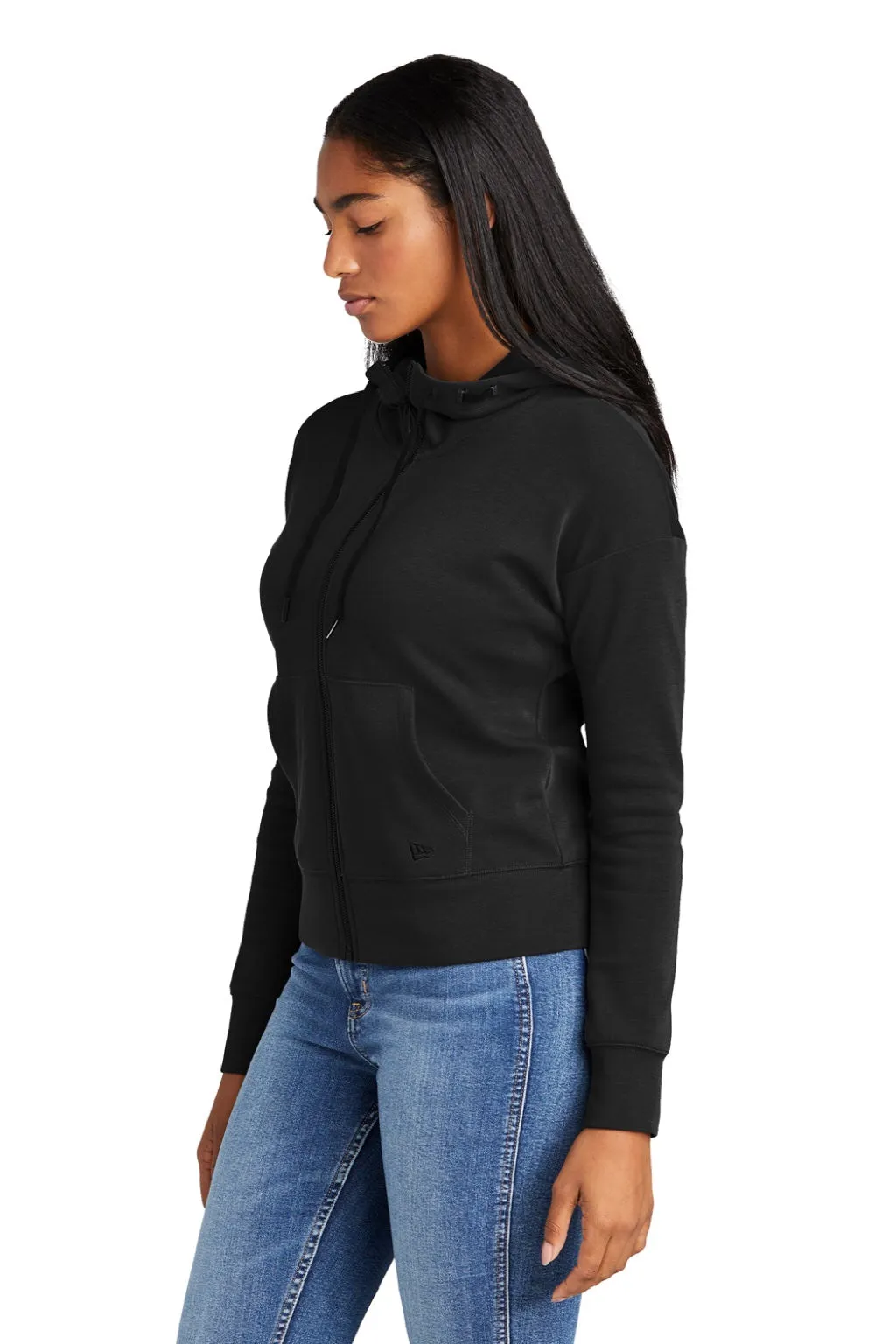 New Era Womens STS Full Zip Hooded Sweatshirt Hoodie w/ Pockets - Black  Buy original Clothing New-Era