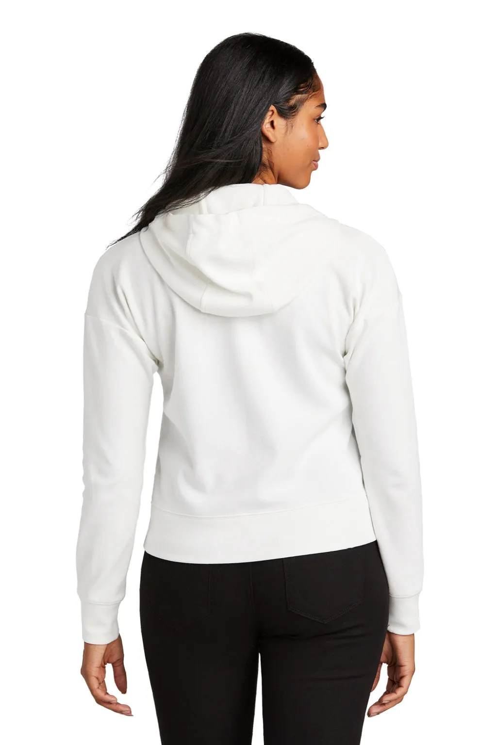 New Era Womens STS Full Zip Hooded Sweatshirt Hoodie w/ Pockets - Fan White