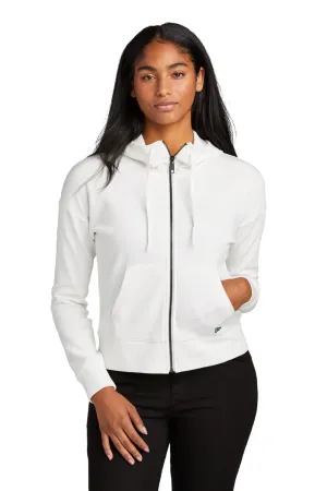 New Era Womens STS Full Zip Hooded Sweatshirt Hoodie w/ Pockets - Fan White