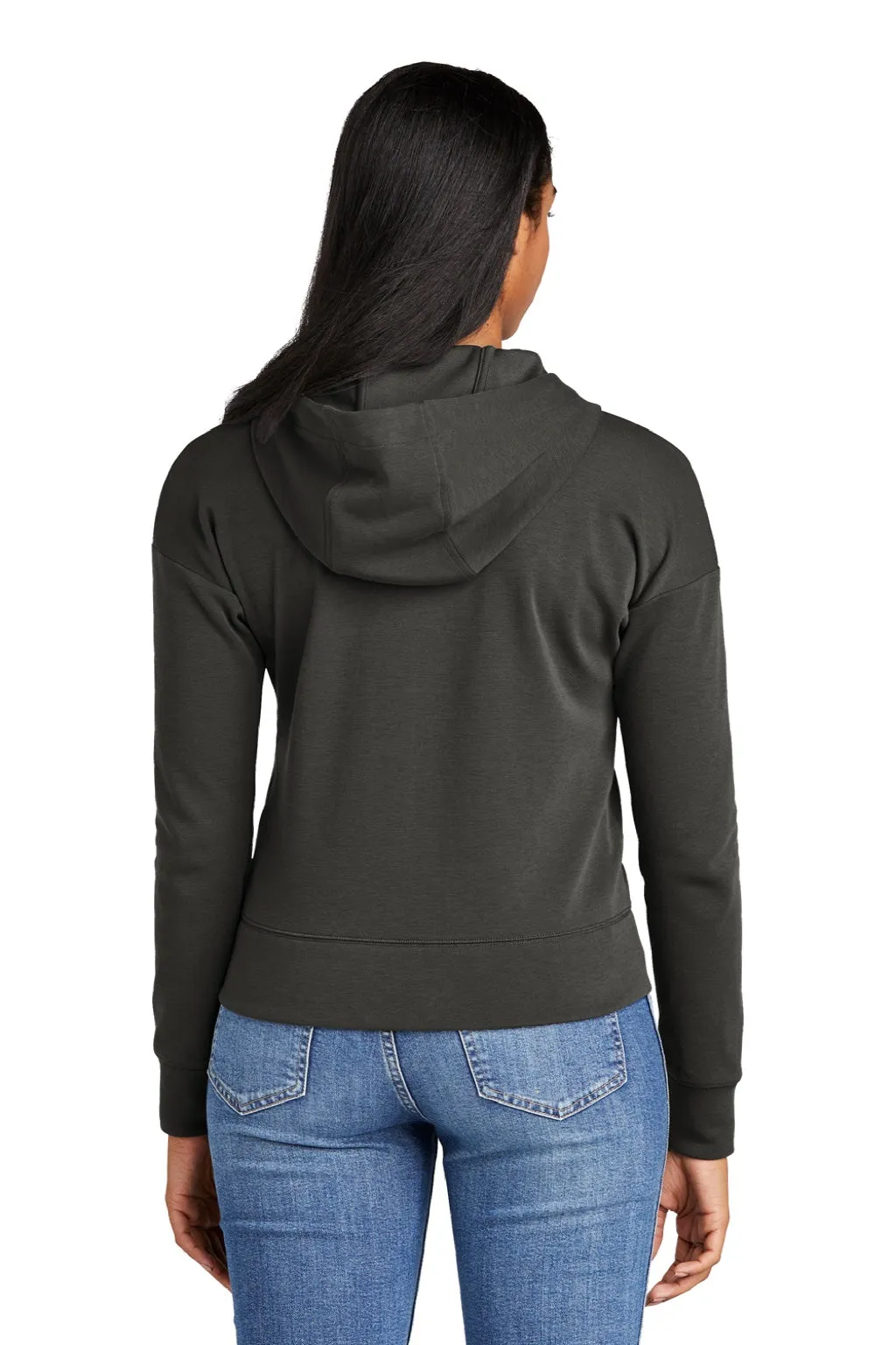 New Era Womens STS Full Zip Hooded Sweatshirt Hoodie w/ Pockets - Graphite Grey