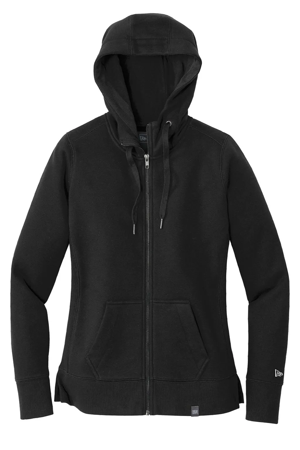 New Era Womens Sueded French Terry Full Zip Hooded Sweatshirt Hoodie w/ Pockets - Black  Buy original Clothing New-Era
