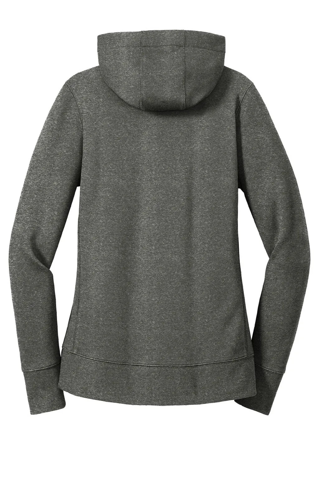 New Era Womens Sueded French Terry Full Zip Hooded Sweatshirt Hoodie w/ Pockets - Black Twist
